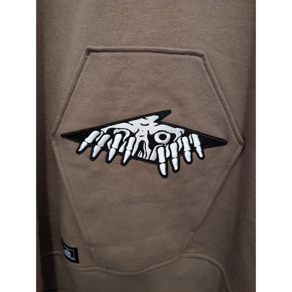 Lurking Class Men's Olive & Black Size XL 1/4 Zip Sweatshirt Skeleton NWOT - Picture 3 of 8